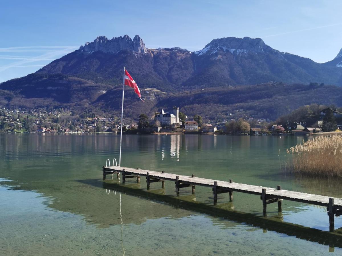 Lac Annecy Plage Privee, Duplex Baie Des Voiles Duingt Buitenkant foto