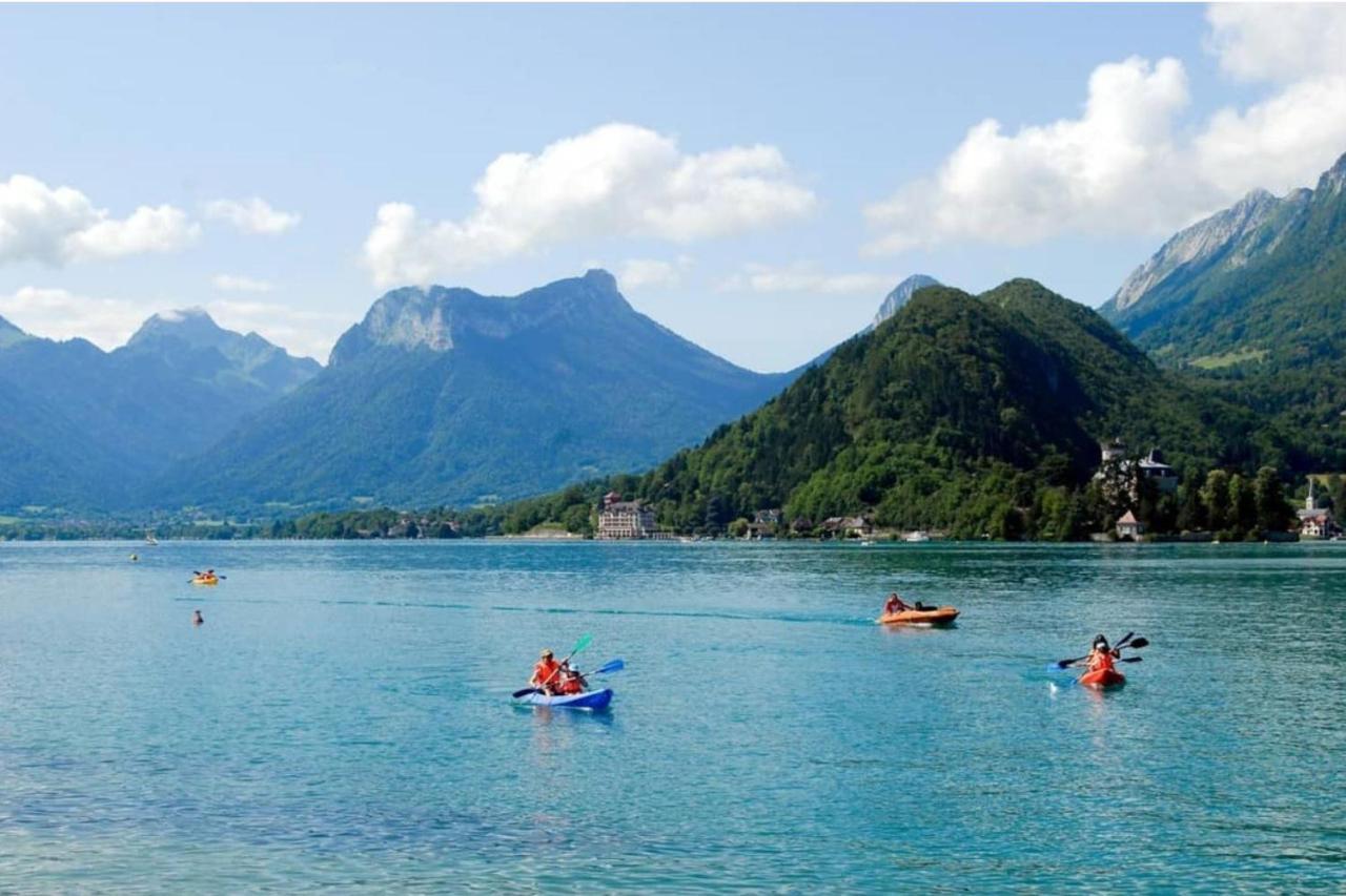 Lac Annecy Plage Privee, Duplex Baie Des Voiles Duingt Buitenkant foto